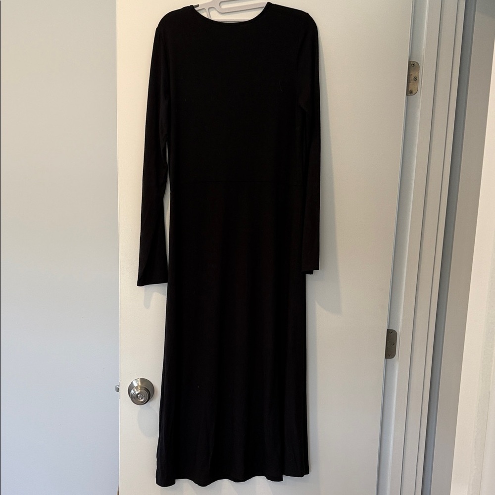 NWT VINCE MEDIUM Elegant Black Long Sleeve Dress - Picture 3 of 4